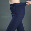 Spring and Autumn Khaki High Waist Straight Baggy Pants Women, Navy Middle-aged Mom Stretch Casual Trousers,Plus Size M-8XL