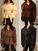 Belted Waist Cropped Trench Double Breasted Stand Collar Autumn Chic Elegant Women Coat Casual Vintage Office Lady Jacket