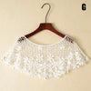 Women Vintage Crochet Knit Cape Elegant Cute Lace Short Hollow Out Shawls Shrug Poncho Wedding Bridal Evening Dress Lace Scarf