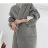 Double-sided Cashmere Coat Long Wool Thickened Suit Style Thickened Loose Wool Jacket Coat for Women