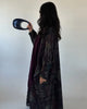 Middle Eastern Women Muslim Abayas Casual Islamic Kaftans Maxi Dresses Full Sleeve Arabian Jilbabs Open Front Abaya With Hajib