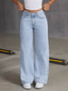 High Waist Wide Leg Jeans Women Vintage Washed Loose Straight Denim Pants Streetwear Casual Baggy