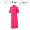 SS26 Women Terry Dress Collar Dress Cotton Stretch Sleeve Length Can Cover Elbows