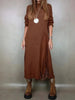 Long Sleeve Patchwork Sweater Maxi Dress, Women Autumn Stand Collar Casual Party Dress, Elegant Ladies Dress Sets