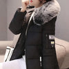 Women Winter Jackets Down Cotton Hooded Tops Large Size Parkas Mujer Coats Long Coat Female Fur Collar Outfits Year