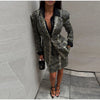 Snake Print V-Neck Blazer Long Sleeve Skirt Set Slim Fit Autumn Women Chic Outfit Casual Lady Two Piece Suit