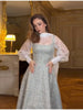 Women's Elegant Woolen Coat Dress Suit Chic Lapel Tweed Long Sleeve Slim Fit Office Set Autumn Winter Party Club Outfit