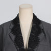 Chic Solid Spliced Lace Edge Blazers for Women Notched Collar Long Sleeve Temperament Designer Coats Female Clothes Style
