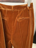 High Street F/W Designer Suit Set Women's Single Button Velvet Blazer Flare Pants Set 2pcs
