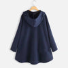 Women Cotton Coats Ladies Patchwork Button Jackets Female Knitted Plush Coat Hooded Top Outerwear Tailor-made T-Shirts