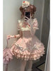 Lovely Kawaii Slash Neck Slim Lolita Dress Women Sweet Design Bow Off Shoulder Sling Dresses Elegant Cute Pretty Clothing