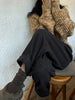 Women Casual Loose Pockets Woolen Suit Pants Autumn Winter High Waist Thicken Korean Ladies Solid Harem Trousers WP49