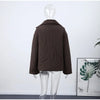 Stand Collar Cotton Jackets For Women Casual Long Sleeve Side Lace Up Coats Lady Winter Street Warm Chic Outerwear