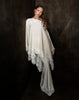 Satin Lace Patchwork Cape Shawl Skirt Set Women Elegant High Waist Fishtail Maxi Skirt Suit Lady Spring Fall Party Outfits