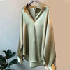 Women Long Sleeve Loose Office Shirts Spring Simple Satin Blouse Vintage Top Dress Shirt Casual Woman Overshirt Clothing