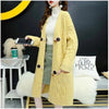 Knitted Cardigan Women Sweater Mid Length Version Autumn Winter Female Sweater Coat Temperament Versatile Ladies Sweater