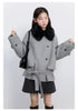 Women Korean Coat Loose Casual Woolen Single-sided Detachable Collar Female Overcoat Ladies Jacket Autumn Winter