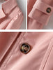 Spring Autumn Solid Trench Coat Women Single-Breasted Khaki Black Pink Beige Windbreaker Outerwear Casual Tops JH33