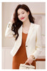 short blazer for women single breasted long sleeve autumn elegant office clothes black white pink