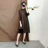 Autumn Style Pleated Autumn Style Women's Loose Large Size Mid-length A-line Dress