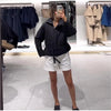 Floral Print Zip Button Stand Collar Quilted Jacket Drawstring Waist Oversized Autumn Women Coat Casual Chic Lady Outerwear