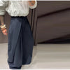 Chic Irregular Striped Long Pants For Women High Waist Loose Trouser Autumn Winter Female Daily Casual Pant