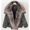 White Duck Down Jacket Winter Women Warm Loose Coat Natural Real Fox Fur Collar Thick Outerwear Parkas