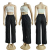 Straight Cargo Pants Women High Waist Baggy Trousers Casual Wide Leg Slim Vintage Y2K Streetwear Pocket Casual Pants