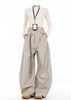 High Waist Women Suit Pants Straight Office Ladies Korean Trousers Casual Button Loose Female Black Pants