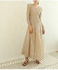 Pleated Long Sleeve Flower Bud Dress Spring Lantern Long Casual Elegant Dresses Dubai Abaya Women Designer Clothes
