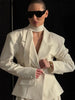 Solid Slim Elegant Jacket Women's Autumn Lace Up Patchwork Long Sleeve Bodycon Blazer Femme Office Commuter Coats