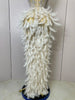 Stock Women Sexy Sparkly Rhinestone Mesh Feather Long Dress Elegant Evening Party Celebrate Birthday Performance Costume