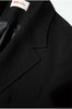 The Ultimate Store Hit Women's Mid-Length Oversized Blazer with Shoulder Pads for Petite Figures, Casual Suit Jacket