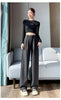 Brown Woolen Suit Pants for Women in Autumn and Winter Narrow Version Straight Wide-leg Pants with Drape