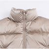 Women Hooded Thicken Warm Cotton Jacket Zipper Glossy Snow Winter Loose Female Coat Lace Up Casual Down Puffer Outwear