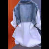 Splicing Denim Jacket Women Spring Autumn Korean Denim Shirt Ladies Tops Casual Jean Coat Female Windbreaker