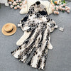 Europe and America Style Women's Spring Vintage Plaid Ruffled Shirt Long Pants Sets
