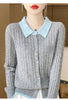 Cashmere Sweater For Women Autumn And Winter Knitted Cardigan For Women Loose Fitting Woolen Sweater Lapel Jacket Camel XXXL