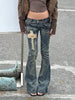 2000s Japanese Jeans Pants Women Low Waist Denim Pant Streetwear American Retro Y2k Trousers Jeans Slim E-girls Jeans