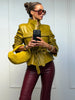 Elegant Lace-Up Women's Pu Leather Jacket Pocket Slim Stand Collar Zippers Lady Coats Autumn Winter Female Street Tops