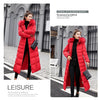 Women Winter Long Cotton Coat Women Big Fur Collar Parkas Korean Loose Belt Slim Jacket Down Cotton Coat Women Outwear