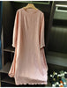 Embossed Pleated Women's Dress Spring Loose Simple Solid Color Long Sleeve Famale Clothing 2DB6616