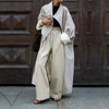 Women Autumn Long Trench Coat Chic Stand Collar Button Batwing Sleeve Oversize Jacket High Street Windproof Loose Outfit