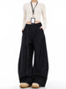 High Waist Women Suit Pants Straight Office Ladies Korean Trousers Casual Button Loose Female Black Pants