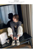 Autumn Winter Loose All-match Corduroy Pants Elastic Waist Solid Fleece Casual Straight Pants Vintage Women Clothing