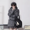 Ladies Coats Autumn/Winter Thickened Warm Solid Hooded Single Row Cow Horn Button Academy Style Woolen Coat Women's Clothing