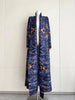 Pleated Print Foldable Collar Women's Long Sleeve Trench Coat Winter Original Design Cardigan Coat