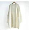Women Long Cardigan Spring Knitted Loose V-neck Autumn Winter Elegant Sweet Outerwear Ladies Sweater Coat Soft Jacket Y2K