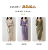 Women V-neck 100% Merino Wool Dress Sweater Autumn Winter Crossing Lace-up Long Sleeve Pullover Knit Skirt Office Lady Knitwear