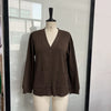 Women's Knitted Cardigan Solid Full Sleeve V Neck Ribbed Autumn Coat Commute Female Knitwear Cardigan Tops